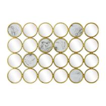 Espelho Moldura Horizontal ou Vertical Todo em Circulos Luxo