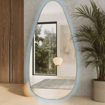 Espelho Mônaco Orgânico Grande Com Led Amarelo ou Branco Bivolt + Fonte Brinde Espelho Mônaco Orgânico Grande Com Led Amarelo ou Branco Bivolt + Fonte Brinde