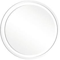 Espelho Multiuso Lapidado Pendurador Jateado Led Branco 40cm Redondo