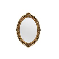 Espelho OIGUMR Oval Vintage Hanging 30x21cm para quarto dourado