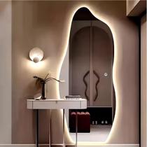 Espelho Orgânico 150x60 com LED Touch 3 Cores Decorativo Moderno Corpo Inteiro para Quarto Sala Banheiro