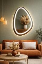 Espelho organico 50x60 jato touch led 3 tons