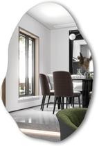 Espelho Orgânico 70x50 Moderno com Kit de Instalação Sala Quarto Móveis Bonatto