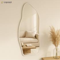 Espelho Orgânico 90x40 cm Moldura Metal Design Moderno Acabamento Premium Alumínio Pintura Epóxi