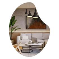 Espelho Orgânico Abstrato Minimalista Fita Dupla Face