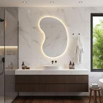 Espelho Orgânico Bean Led Luz Indireta 60x40cm Decorativo -