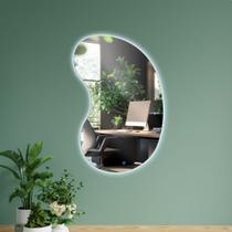 Espelho Orgânico Bean Led Luz Indireta 70x50cm Decorativo -