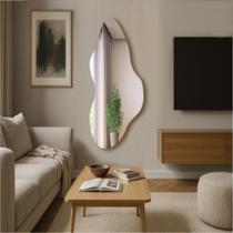 Espelho Orgânico Charme e Sofisticação Com Decoração Para Sala Salão Quarto é Hall Home Estilo