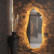 Espelho Orgânico Com Led 100x50 Decorativo Moderno