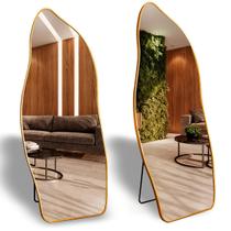 Espelho Orgânico De Parede 170x70 Grande Sala Hall Quarto Com MOLDURA Preto Bronze e Dourado Espelho Orgânico De Parede 170x70 Grande Sala Hall Quarto Com MOLDURA Preto Bronze e Dourado