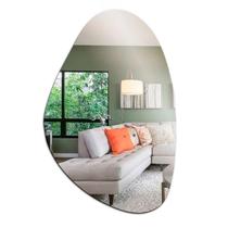 Espelho Orgânico de Parede Decorativo Tamanho 85x55cm com Suporte para Pendurar