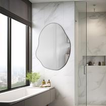 Espelho Orgânico De Parede Sala Lavabo 55x75cm - Mod. Rubi