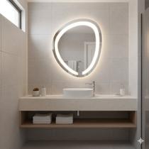 Espelho Orgânico Decorativo 70cm X 58cm Touch Led 2 Cores Reduna Espelho Orgânico Decorativo 70cm X 58cm Touch Led 2 Cores Reduna