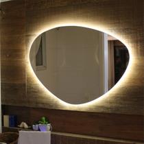 Espelho Orgânico Decorativo Com Led Horizontal 80x60cm