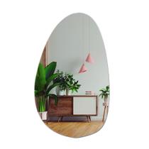 Espelho Orgânico Decorativo De Parede 85 X 60 Cm Premium Forma Ovalado