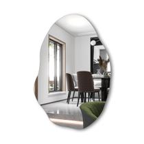 Espelho Orgânico Decorativo Lapidado 90x60cm com suporte para fixação