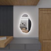 Espelho Orgânico Decorativo Lapidado com LED 90x60 cm E05 para Sala, Quarto, Banheiro, Cozinha, 6000K 220v (LED FRIO) Espelho Orgânico Decorativo Lapidado com LED 90x60 cm E05 para Sala, Quarto, Banheiro, Cozinha, 6000K 220v (LED FRIO)