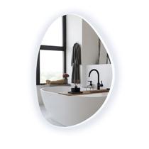 Espelho Orgânico Grande 80cm Lapidado Com Led Branco Frio