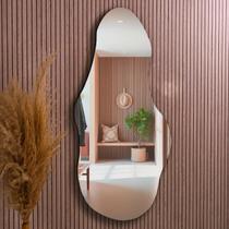 Espelho Orgânico Grande Decorativo de Parede 115cm X 60cm com Suporte