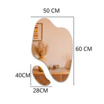 Espelho Orgânico Grande Elegânce Organico Decorativo Abstrato Futurista Kit Duas Peças Espelho Orgânico Grande Elegânce Organico Decorativo Abstrato Futurista Kit Duas Peças