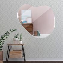 Espelho Orgânico Irregular Abstrato Coração Lapidado Médio/Grande Decorativo Tendência Salão Espelho Orgânico Irregular Abstrato Coração Lapidado Médio/Grande Decorativo Tendência Salão