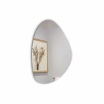 Espelho Orgânico Lapidado com LED 57X37cm Led À PILHA ou FONTE Espelho Orgânico Lapidado com LED 57X37cm Led À PILHA ou FONTE