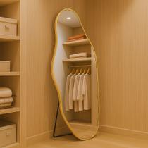 Espelho Orgânico Lopazzi Corpo Inteiro 150cm Grande Decorativo Quarto Sala Hall Moldura de Alumínio Espelho Orgânico Lopazzi Corpo Inteiro 150cm Grande Decorativo Quarto Sala Hall Moldura de Alumínio