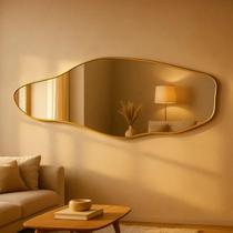 Espelho Orgânico Lopazzi Corpo Inteiro 150cm Grande Decorativo Quarto Sala Hall Moldura de Alumínio