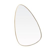 Espelho Organico Lyor C/ Borda de Metal Dourado 21x35cm 5640