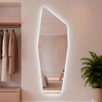 Espelho Organico Moai 150x50cm Com Led Espelho de Parede Para Sala Quarto Decorativo