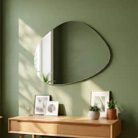 Espelho Orgânico Moderno Decoração Lavabo Banheiro 44x64cm - REI DOS VIDROS