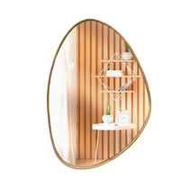 Espelho Organico Moldura Em Lamina De Madeira 50cm X 35cm Com Borda Lançamento Luxo