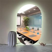 Espelho Orgânico Oval Com Led 50x80cm À Pilha Ou Fonte Espelho Orgânico Oval Com Led 50x80cm À Pilha Ou Fonte