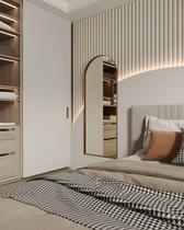 Espelho Orgânico Parede Curvado Grande Corpo Inteiro E13 170x70cm Com Moldura em Couro Caramelo Para Quarto Sala Decorativo Espelho Orgânico Parede Curvado Grande Corpo Inteiro E13 170x70cm Com Moldura em Couro Caramelo Para Quarto Sala Decorativo