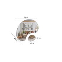 Espelho Orgânico Roma Irregular 2 peças pelo preço de 1 Lapidado Diamante Vidro Decoração Moderna