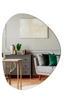 Espelho orgânico Sem Moldura 85x64 cm