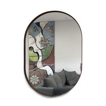 Espelho Oval 60x40cm com Moldura