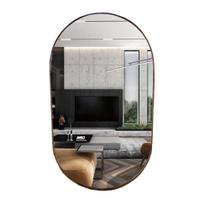 Espelho Oval 76x43 cm + 1 Prateleira Incolor 10x20