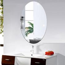 Espelho Oval Acrílico Adesivo 35x50cm Decoração de Parede