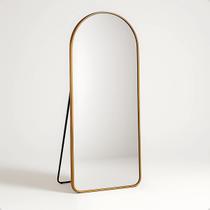 Espelho Oval com Base Reta Grande 170x70 Corpo Inteiro Suporte de Chão Moldura de metal
