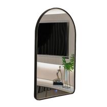 Espelho Oval com base reta- Moldura metálica na cor preta Espelho Oval com base reta- Moldura metálica na cor preta