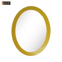 Espelho Oval com Moldura Multiuso 31x40 Mdf Madeira Decorada