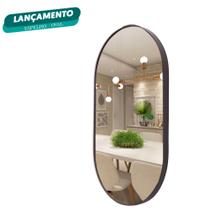 Espelho Oval Corpo Inteiro Com Moldura 76 X 43 Decoração