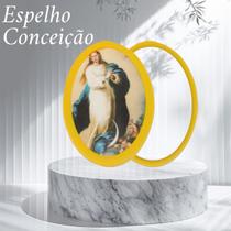 Espelho Oval de Nossa Senhora da Conceição Proteção Devoção Uso Religioso