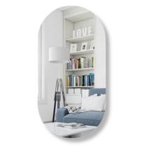 Espelho Oval Decoração Moderno Grande 115x50 com Suporte ou Dupla Face