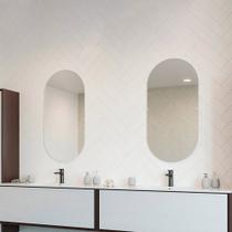 Espelho Oval Decoração Moderno Grande 115x50 com Suporte ou Dupla Face