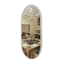 Espelho Oval Decorativo Couro Moderno 76 X 43 + Pendurador Espelho Oval Decorativo Couro Moderno 76 X 43 + Pendurador