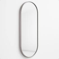 Espelho Oval Grande Corpo Inteiro 150x50 Decoração Moldura em Metal