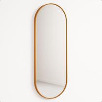 Espelho Oval Grande Corpo Inteiro 170X70cm Com Moldura Alumínio Para Quarto Sala Decorativo Espelho Oval Grande Corpo Inteiro 170X70cm Com Moldura Alumínio Para Quarto Sala Decorativo