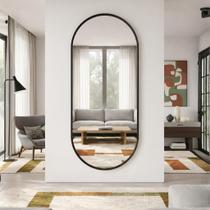 Espelho Oval Grande Corpo Inteiro com Moldura 170x70 Decoração Elegante